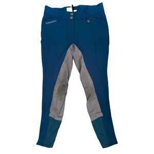 Romfh Sarafina Full Seat Riding Breeches - Blue & Grey - 28R - EUC